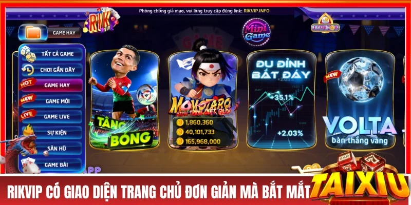 RIKVIP - Sân Chơi Đổi Thưởng Đích Thực Cho Các Rich Kid RIKVIP có giao diện trang chủ đơn giản mà bắt mắt